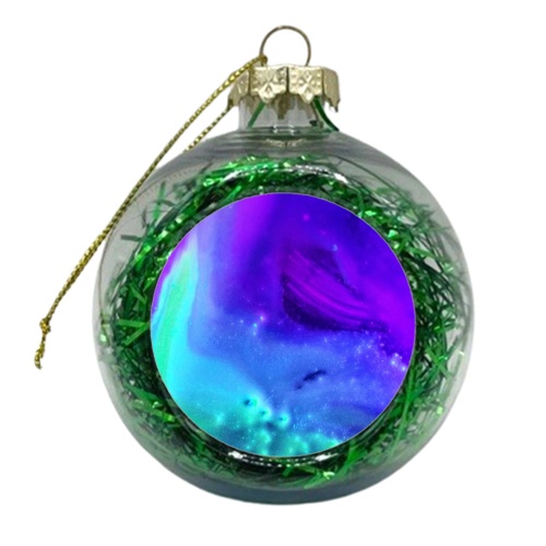 Purple Aurora - xmas bauble by Sophie Edgerley