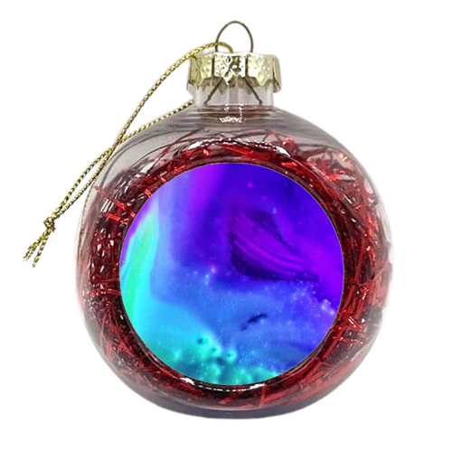Purple Aurora - xmas bauble by Sophie Edgerley