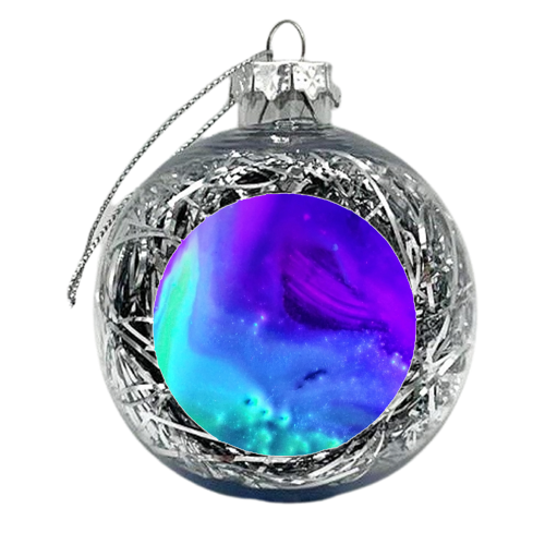 Purple Aurora - xmas bauble by Sophie Edgerley