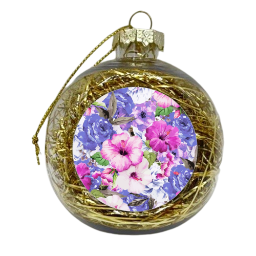 Purple Blossom - xmas bauble by Uma Prabhakar Gokhale