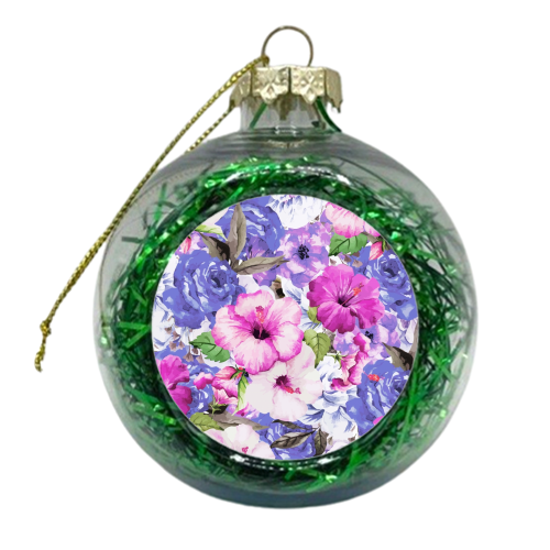 Purple Blossom - xmas bauble by Uma Prabhakar Gokhale