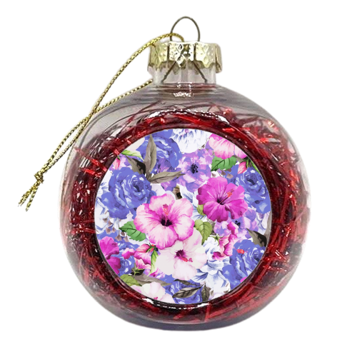 Purple Blossom - xmas bauble by Uma Prabhakar Gokhale