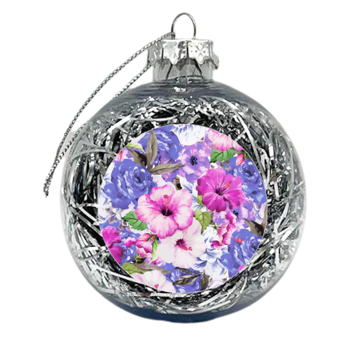 Purple Blossom - xmas bauble by Uma Prabhakar Gokhale