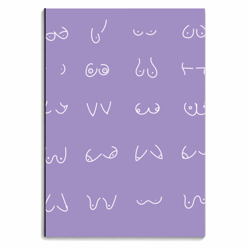 Purple Boob - personalised A4, A5, A6 notebook by Niamh McKeown