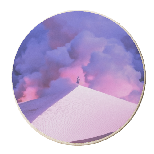 Purple Desert - personalised beer coaster by taudalpoi