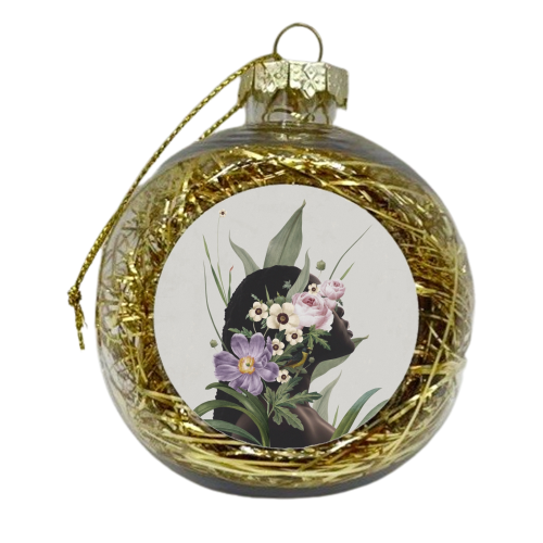 Purple Flower - xmas bauble by Frida Floral Studio
