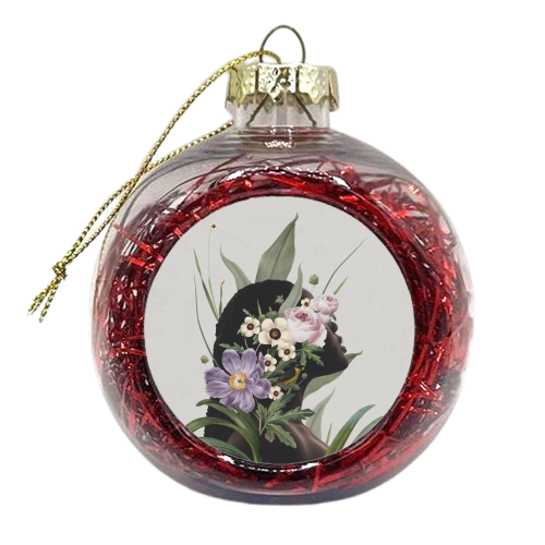 Purple Flower - xmas bauble by Frida Floral Studio