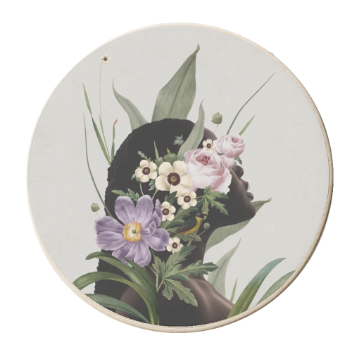 Purple Flower - personalised beer coaster by Frida Floral Studio