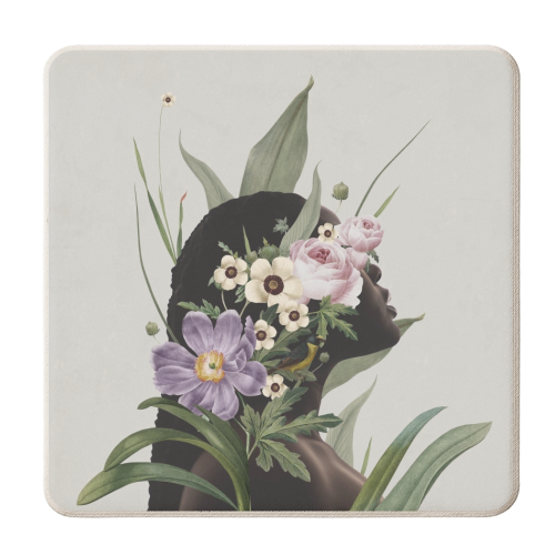 Purple Flower - personalised beer coaster by Frida Floral Studio