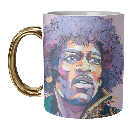 Purple Haze - unique mug by Laura Selevos