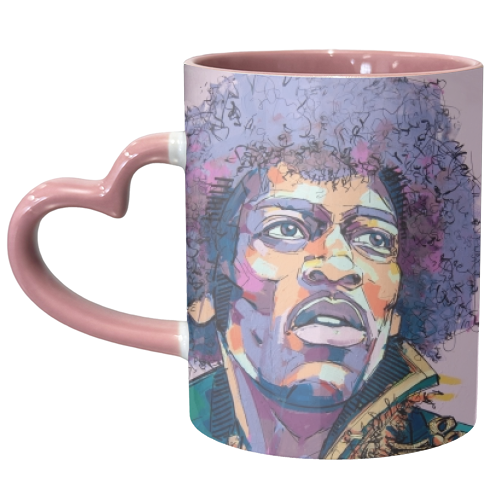Purple Haze - unique mug by Laura Selevos