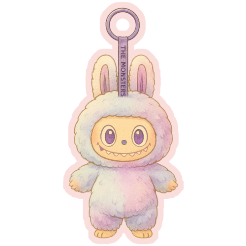 Purple Little Monster - Die Cut Sticker by Ms Doodle