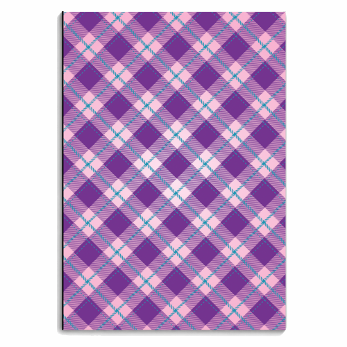purple plaid pattern - personalised A4, A5, A6 notebook by Anastasios Konstantinidis