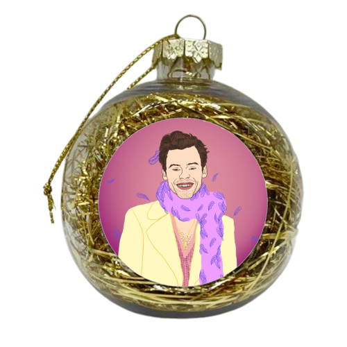 Purple Pop Star - xmas bauble by Mary Ellen