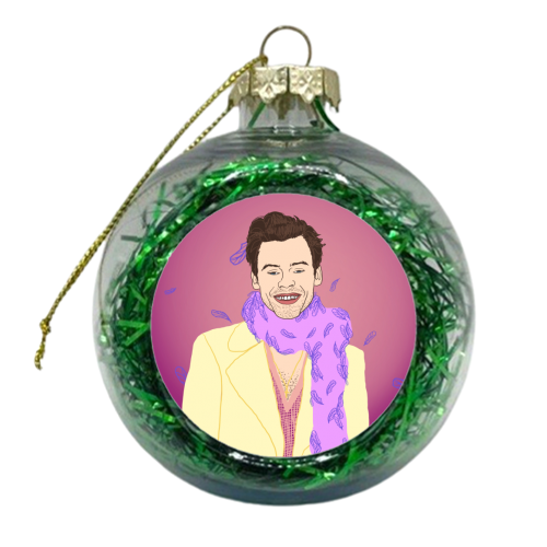 Purple Pop Star - xmas bauble by Mary Ellen