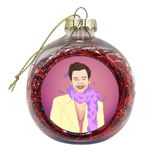 Purple Pop Star - xmas bauble by Mary Ellen