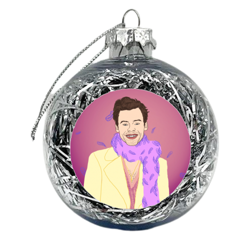Purple Pop Star - xmas bauble by Mary Ellen