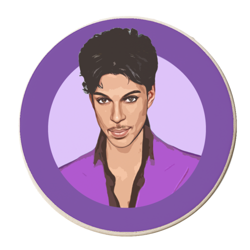 PURPLE PRINCE - personalised beer coaster by DOLLY WOLFE