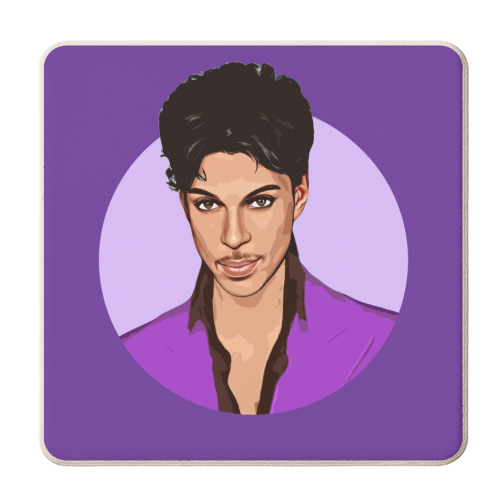 PURPLE PRINCE - personalised beer coaster by DOLLY WOLFE
