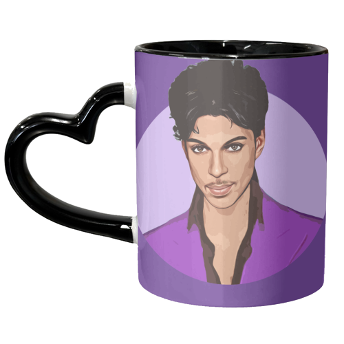PURPLE PRINCE - unique mug by DOLLY WOLFE