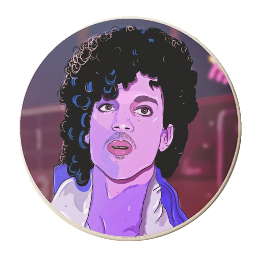 Purple Rain Prince - personalised beer coaster by The Queer Store