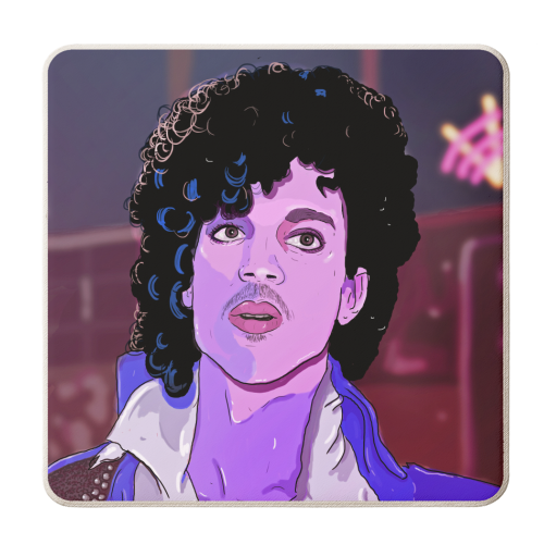 Purple Rain Prince - personalised beer coaster by The Queer Store