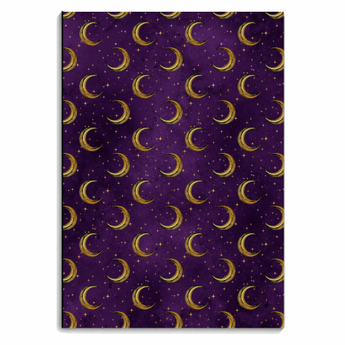 purple sky with gold moons - personalised A4, A5, A6 notebook by Anastasios Konstantinidis