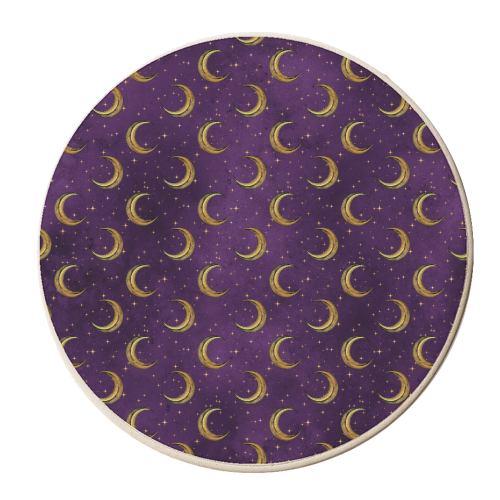 purple sky with gold moons - personalised beer coaster by Anastasios Konstantinidis
