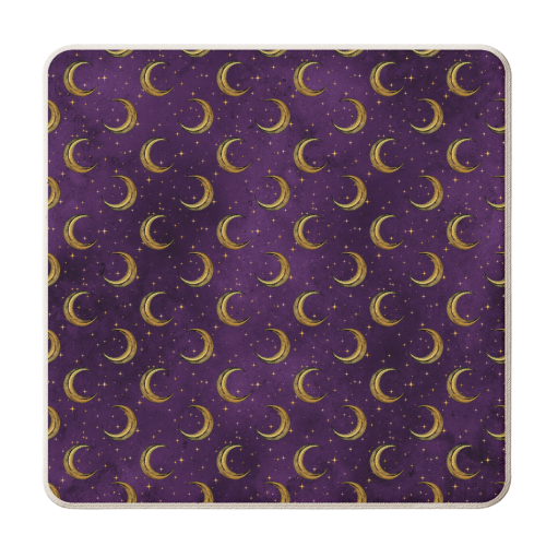 purple sky with gold moons - personalised beer coaster by Anastasios Konstantinidis