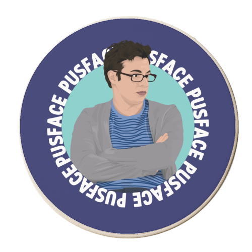 Pusface - personalised beer coaster by Pink and Pip