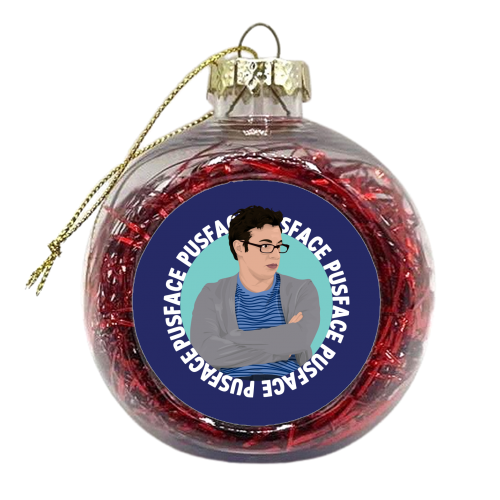 Pusface - xmas bauble by Pink and Pip