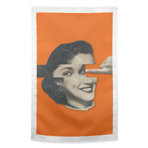 Pushy - funny tea towel by OhMC! Designs