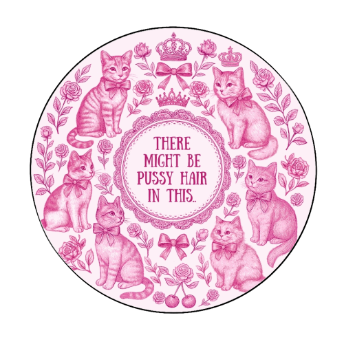 Pussy Hair - Circle Sticker by Lilly Rose