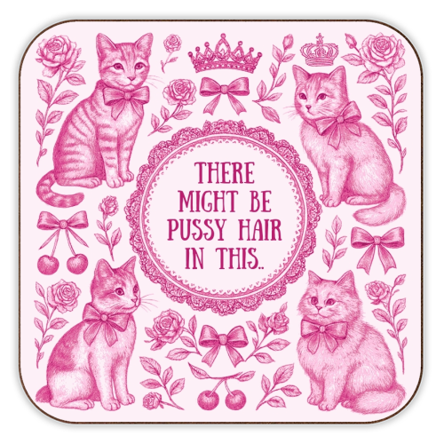 Pussy Hair - personalised beer coaster by Lilly Rose