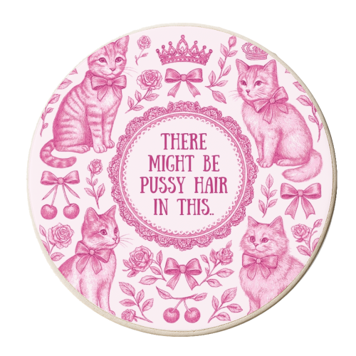 Pussy Hair - personalised beer coaster by Lilly Rose