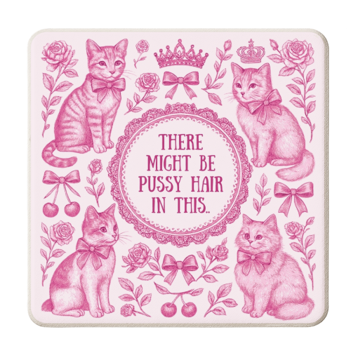 Pussy Hair - personalised beer coaster by Lilly Rose