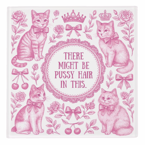 Pussy Hair - personalised beer coaster by Lilly Rose