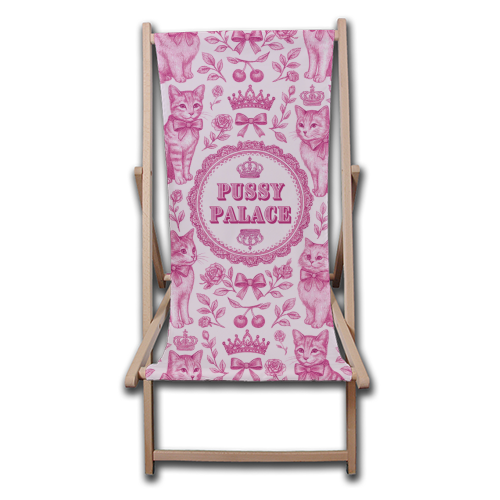 Pussy Palace - canvas deck chair by Lilly Rose