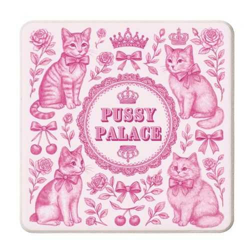 Pussy Palace - personalised beer coaster by Lilly Rose