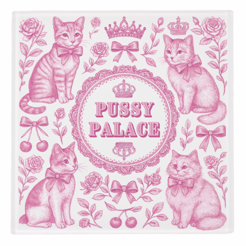Pussy Palace - personalised beer coaster by Lilly Rose