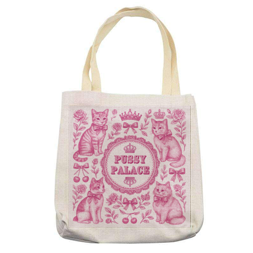 Pussy Palace - printed canvas tote bag by Lilly Rose