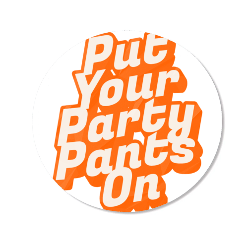 Put Your Party Pants On - Retro 70s Disco Typography - Magnet by yassine sefiani