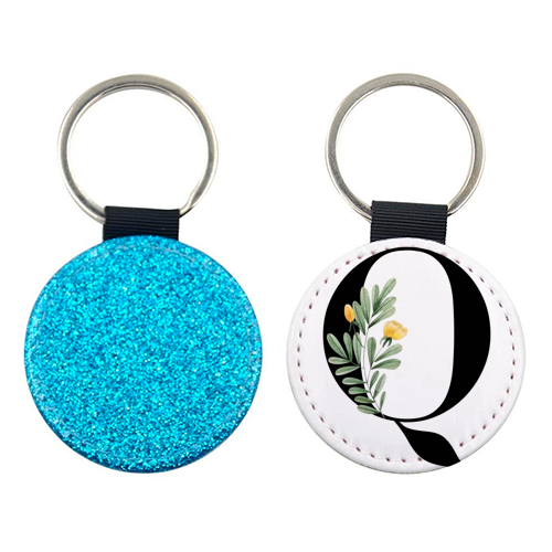 Q Floral Letter Initial - keyring by Toni Scott