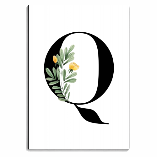 Q Floral Letter Initial - personalised A4, A5, A6 notebook by Toni Scott
