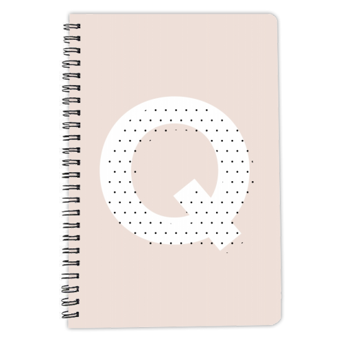 Q Polka Dot Initial - personalised A4, A5, A6 notebook by Toni Scott