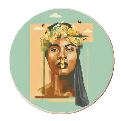 Queen Bee - personalised beer coaster by Rebecca Sampson