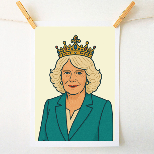 Queen Camilla - A1 - A4 art print by Ms Doodle