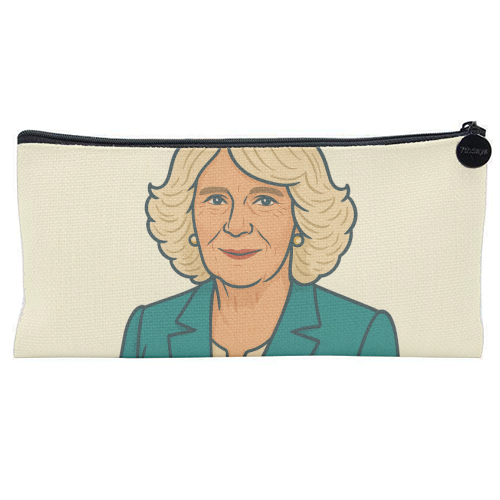 Queen Camilla - flat pencil case by Ms Doodle