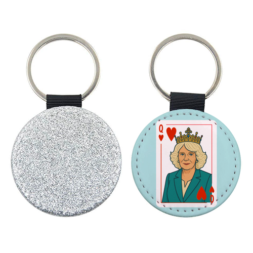 Queen Camilla of Hearts - keyring by Ms Doodle