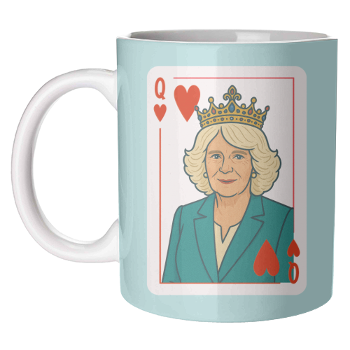 Queen Camilla of Hearts - unique mug by Ms Doodle